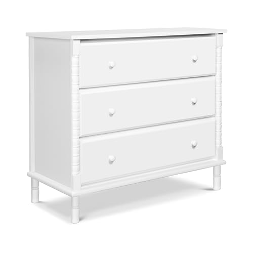 Image of Davinci Jenny Lind Spindle 3-Drawer Dresser in White
