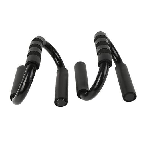 KOMBIUDA 1 Par equipo de entrenamiento Estante de flexiones presione hacia arriba las barras Parallettes empuja hacia arriba las barras empujar entrenador de músculos pectorales Black