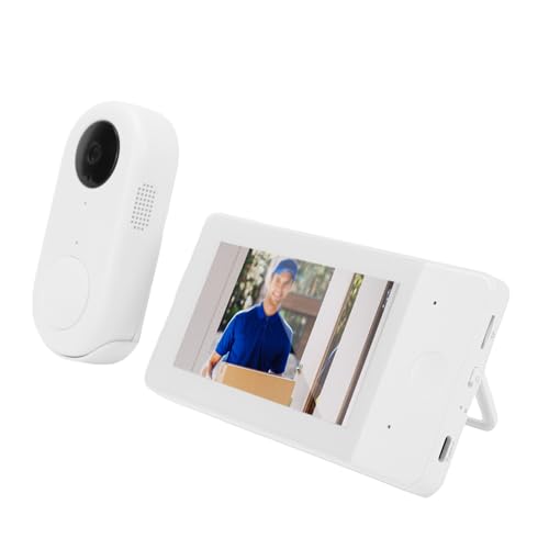 Fabater Wireless Video Doorbell Camera, IP65 Water Proof Door Bell Camera with 4.3 Inch Monitor Screen, 2-Way Audio, Bui - Detailed View