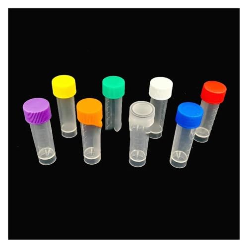 Tubes en plastique 5 ml colorés pour fournitures de laboratoire scolaires et ateliers