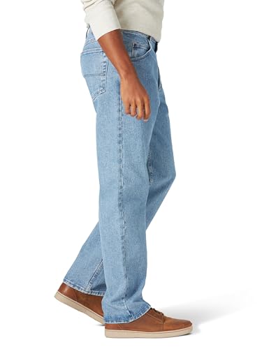 Image of Wrangler Men's Loose Fit Cotton Jeans (Grey, Vintage Stonewash)