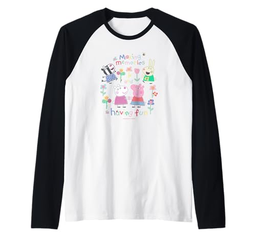 T-shirt Peppa Pig raglan enfant pour s'amuser au jardin et fêter l'anniversaire en plein air