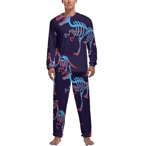 Pantalon vêtements de nuit et pyjama homme os de dinosaure contre le froid nocturne