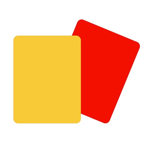 Vandomrise Cartellino Arbitro di Calcio in PVC, Cartellini Rossi e Gialli Carte di Avvertimento e di espulsione per Arbitro di Calcio Sportivo, Perfetto per Partite di Calcio Scuola Sport