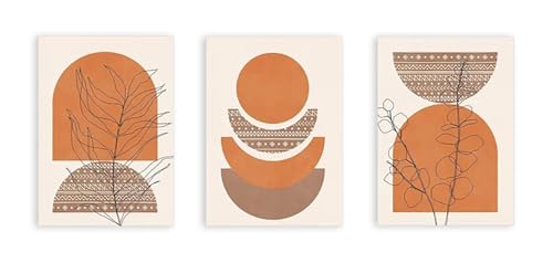 Affiche boho abstrait et art mural géométrique pour salon