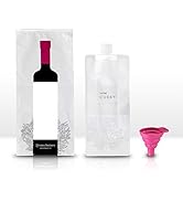 Pratico Outdoors WineCubby Reusable Plastic Wine Bag Set with Case and Funnel, No Glass, Holds 1 ...