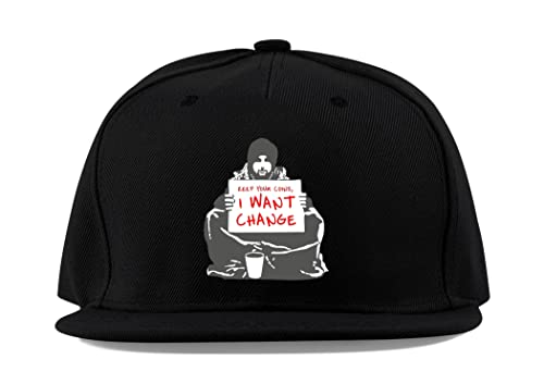 Casquette de baseball unisexe graffiti noir coton visière plate taille unique