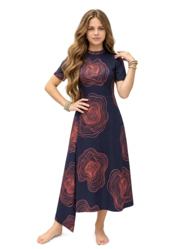 Image of HELLCAT Purple Dress for Girls for 11-16 Years | Stylish Long Dress for Girls Dress for Girls