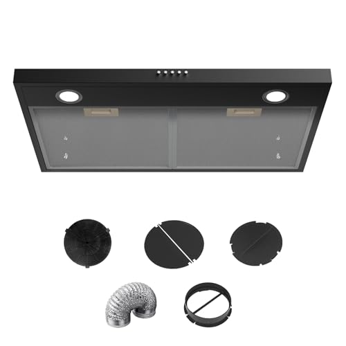 30-Inch Under Cabinet Range Hood with LED Lights
