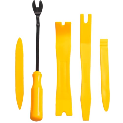 Kit Jogo De Espátulas Para Remoção Painel Forro Nylon De Porta Veicular 5 Peças