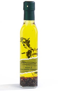 Benissimo Aceites saborizados gourmet - 8.1 oz (elige tu sabor favorito a continuación) (aceite de tomate y albahaca)