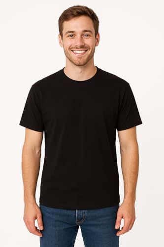 Image of Men's T-Shirts Ringspun Cotton Crew Neck Tee Shirts|Casual Wear T Shirt | Pre Shrunk with Panel Wash