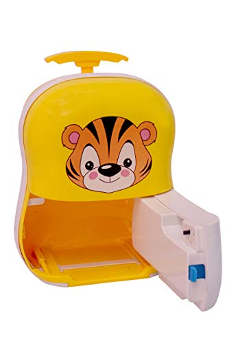 Image of Crackles Trolley Shaped Musical Cartoon Electronic Password Piggy Bank Cash Coin Auto Scroll Paper Money Saving Box- Color and Design May Vary