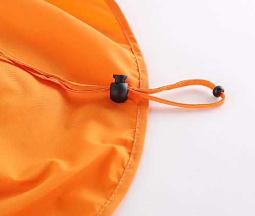 Home Prefer Mens Upf 50+ Sun Protection Cap Wide Brim Fishing Hat With Neck Flap (Orange) #TOP7