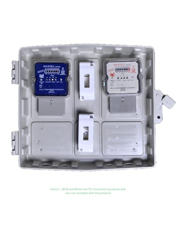 Image of Heavy-Duty PVC Meter Box (445 x 410 x 155mm) | Weatherproof, Shockproof, Splashproof | For Single Phase, Twin, 3 Phase & Solar Installations