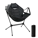 Himalaya Hammock Camping Chair, Swinging Portable Folding Camp Chairs for Adults Heavy Duty Foldable Oversized Rocker with Aluminum Alloy Frame for Outdoor Lawn，Backyard，Beach and Patio Sport