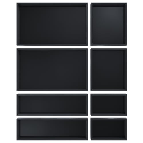 Greatseas 8 organizadores de cajones de bambú negro