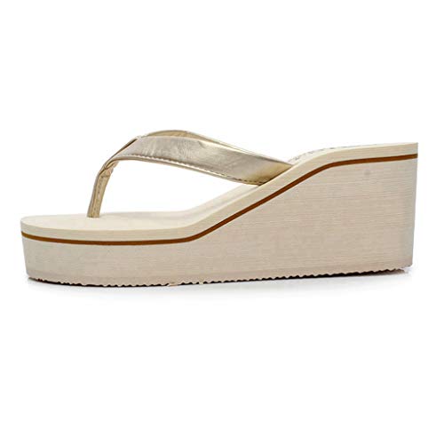 MIOKE Women's Wedge Flipflops Sandals High Heel Platform Summer Beach Nonslip Comfort Casual Thong Sandal2
