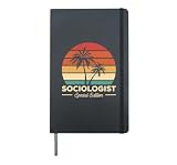 Vintage Sociologist Sociology Hardcover Journal, Black