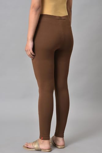 Image of W for Woman Women's Regular Fit High Rise Coral Cotton Jersey Tights