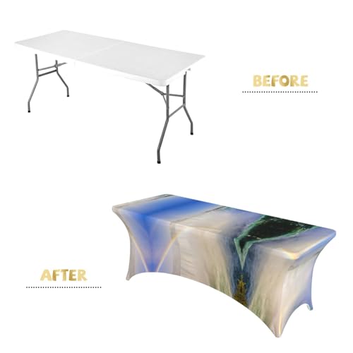 Housse de table en élasthanne stretch ultra résistante pour réception de 1,8 m