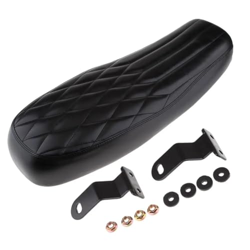 Asiento de motocicleta largo de 630 mm tipo sillín con kit de montaje universal 5
