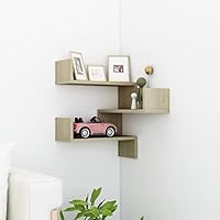 vidaXL Hoekwandschappen 2 st 40x40x50 cm bewerkt hout wit