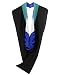 GraduationMall Unisex Deluxe Bachelor Graduation Hood (PeacockRoyalWhite)