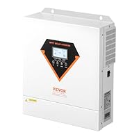 VEVOR Hybrid-Solarwechselrichter, 3500 W, All-in-One-Wechselrichter mit reinem Sinus, 24 V DC auf 220/230 V AC, mit integriertem 100 A MPPT-Solarregler, für netzunabhängige Blei-Säure-Lithium-Batterie