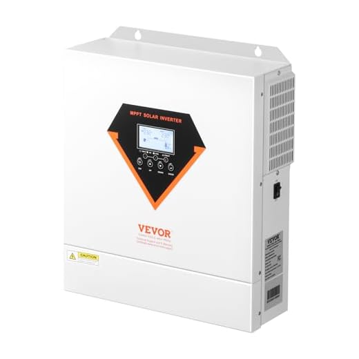 VEVOR 3500 W Inversor Solar Híbrido, Cargador Inversor de Energía de Onda Sinusoidal Pura Todo en Uno, con Controlador Solar MPPT de 100 A Integrado, para Sistema Fuera de la Red con Batería