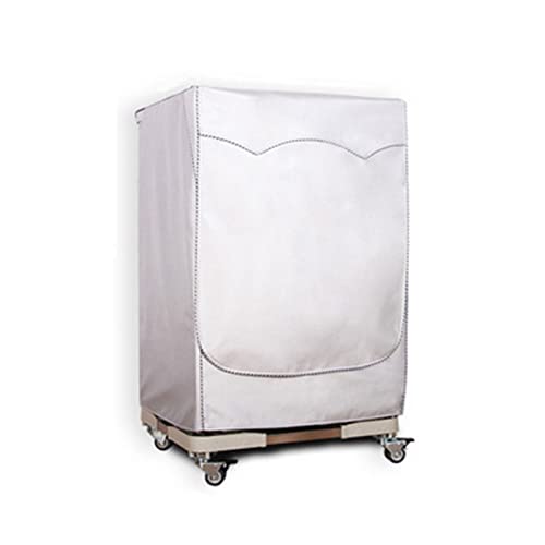 Washing Machine Cover Fully Automatic Roller Washer Sunscreen Washing Machine Waterproof Cover Dryer Polyester Silver Washing Machine Cover for Home Appliances (Specification : Large)