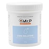 Mr.P Ingredients Gelatina in Polvere Solubile a Freddo 250g, 200 Bloom, Addensante Qualità Premium per, Gelatine Istantanee, Dessert, Mousse e Dolci Freddi, Gluten Free, NO OGM, Halal e Kosher