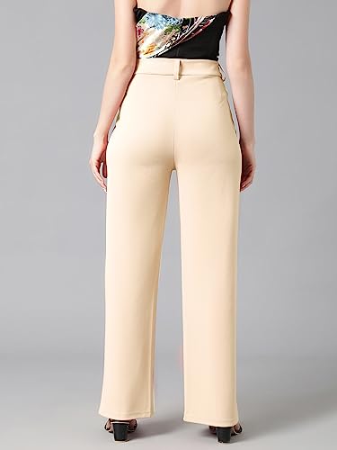 KOTTY Women's High Rise Cotton Blend Relaxed Fit Trousers - Image 5