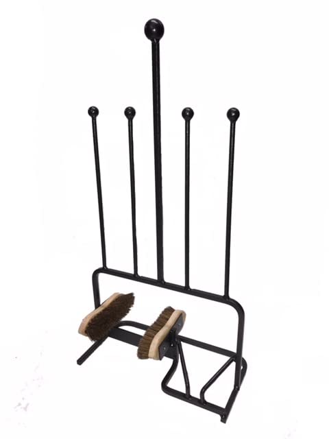 GAP GARDEN PRODUCTS 2-Pair Boot Centre with Scraper & Jack – Mudroom Wellies Storage Rack, Easy Boot Removal, Solid Steel, Indoor & Outdoor Use, Fully Assembled. UK Made