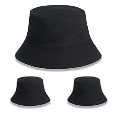 3pcs Black Bucket Hat