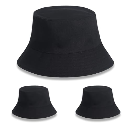 Image of Bucket Hats Bulk Solid Color DIY Blank Hat Bucket Hats for Men, Women and Adults