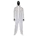 West Chester C3859 SMS Coverall - [Pack of 25] White, Large, Safety Wear Overall with Attached Hood/Boots