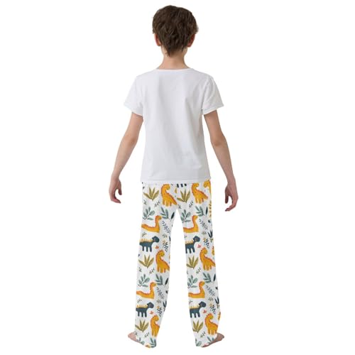 Pajama Bottoms, Dinosaurs and Plants Sleeping Pant Lounge Wear Pajamas Long Pants Sleepwear3