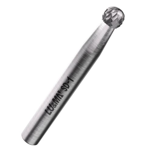 LU&amp;MN SD-1 Tungsten Carbide Burr, 7/32" Head 1/4" Shank, 1pcs
