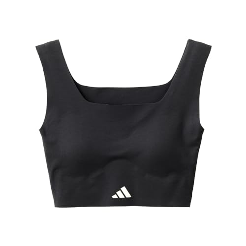 adidas スポーツブラ ハーフトップ 完全無縫製 女児