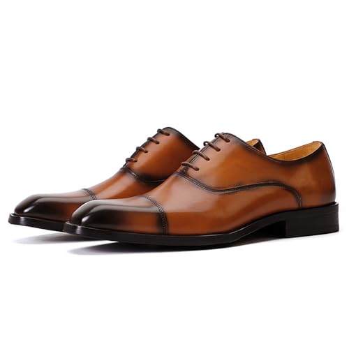 Men's Premium Dress Shoes Handcrafted Leather Business Casual Oxfords for Weddings, Office and Daily Wear