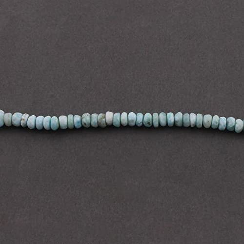 Larimar naturel en perles rondelles facettées de qualité gemme pour bijoux