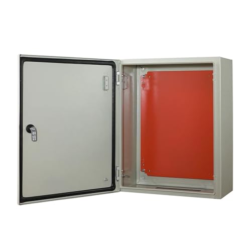 Image of Wall Mounted Metal Electl Enclosure Box - Control Panel Distribut Box, Low Volta Cabinet, Industrial Panel Cabinet (JXF 600x400x200mm) -, Weatherproof, Secure Sto Solut