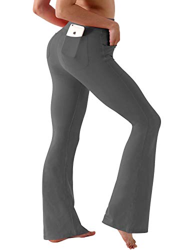 Image of BUBBLELIME Women Out Pockets High Waist Bootlegs Tummy Control Yoga Flared