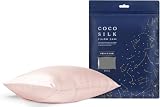 [COCOSILK]シルク 枕カバー 片面 25匁 封筒 43×63 50×70 シルク100％ 6Aランク OEKO認証済み ピローケース まくらカバー 美髪 ココシルク (封筒/43×63cm, ライトピンク｜◆)