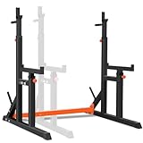 ISE Support Barre de Musculation Multifonction, Rack Squat avec Barres pour Haltères, Cag...