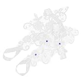 Ipetboom 1 Paire Bracelet de Cheville de Mariage Dentelle pour Femme Sandales de Plage Élégantes Bijoux pour Fête Accessoire Nuptial Confortable et Antidérapant
