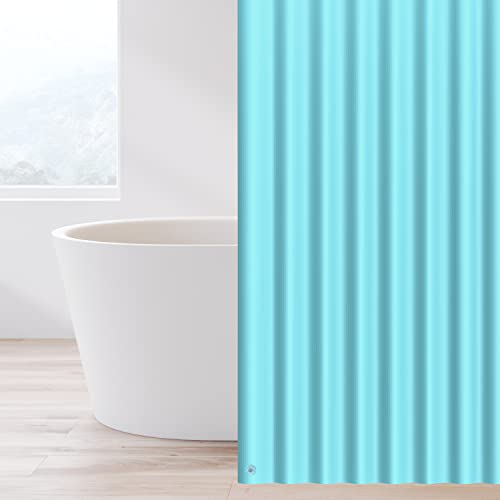 EHZNZIE Aqua Shower Curtain Liner 72x72, PEVA Waterproof Bath Curtain, No Chemical Smell, 3 Weighted Magnets, Durable with Rustproof Metal Grommets by EHZNZIE - Image 8