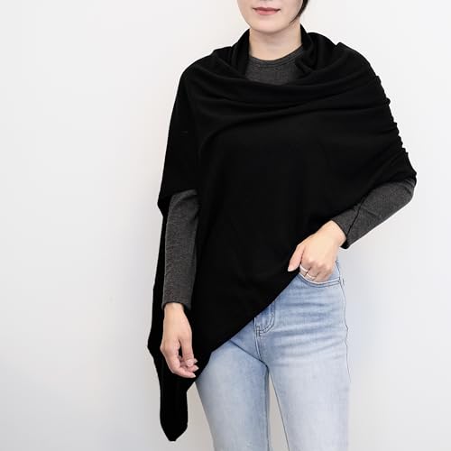 HILLSHADE Womens Wool Blended soft Knit Versatile Shawl Wrap Scarf Poncho3