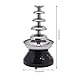 Commercial Chocolate Fountain, 5 Tier 7 lb Capacity Large Commercial Hot Chocolate Fondue Tower Stainless Steel Chocolate Melting Heating Machine for Nacho Cheese Liqueurs Party Wedding (Black)